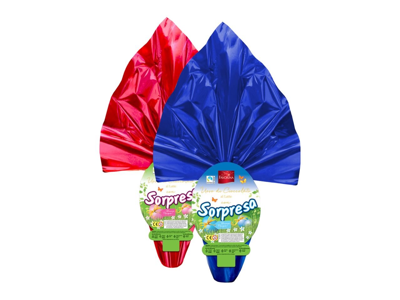 Uovo di cioccolato al latte con sorpresa