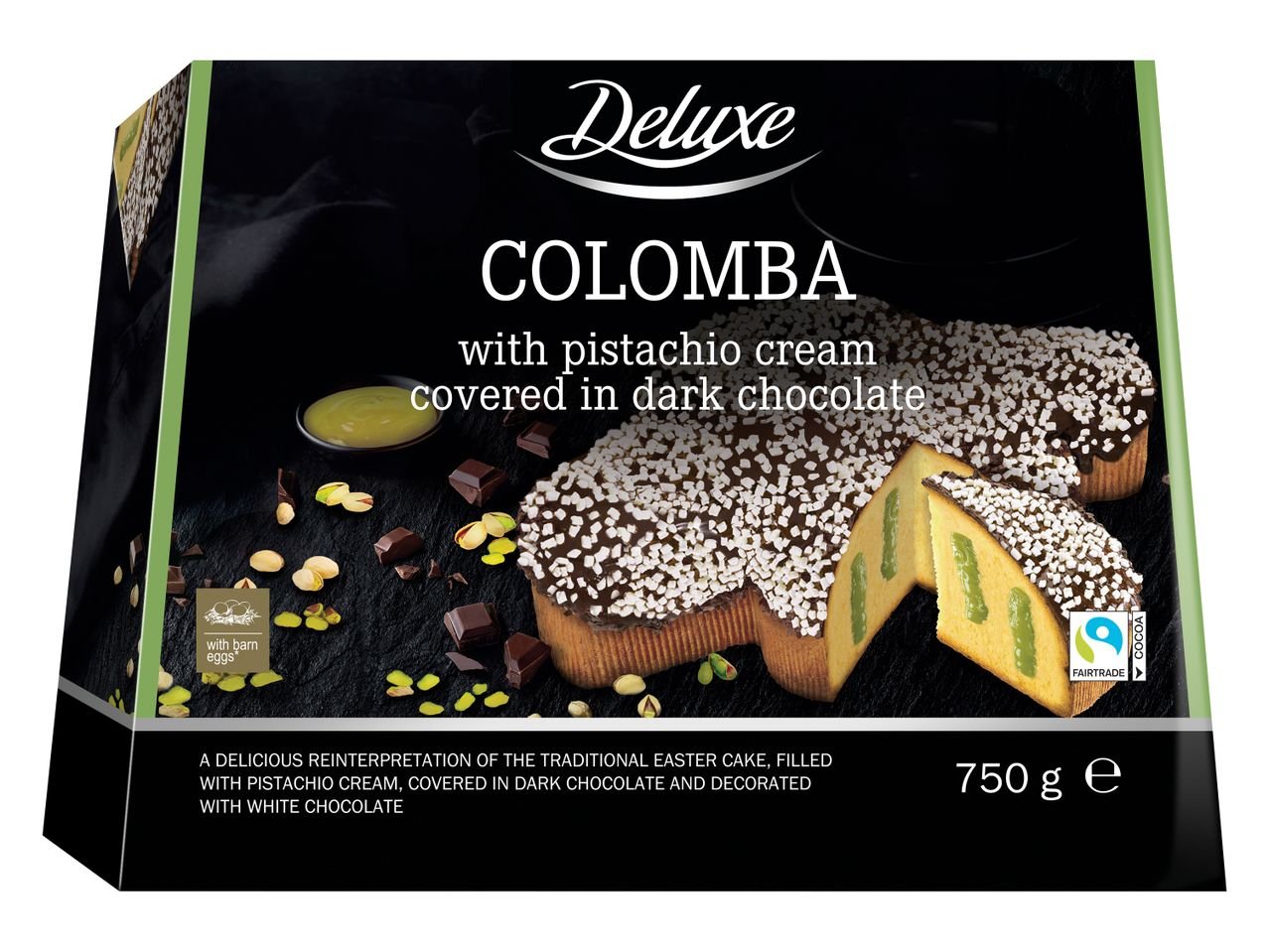 Colomba con crema al pistacchio