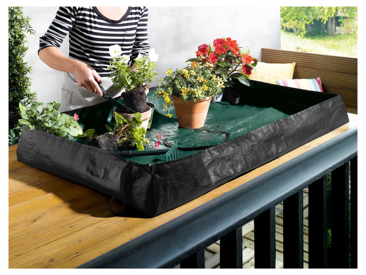 Sacco pieghevole da giardino o telo per piante