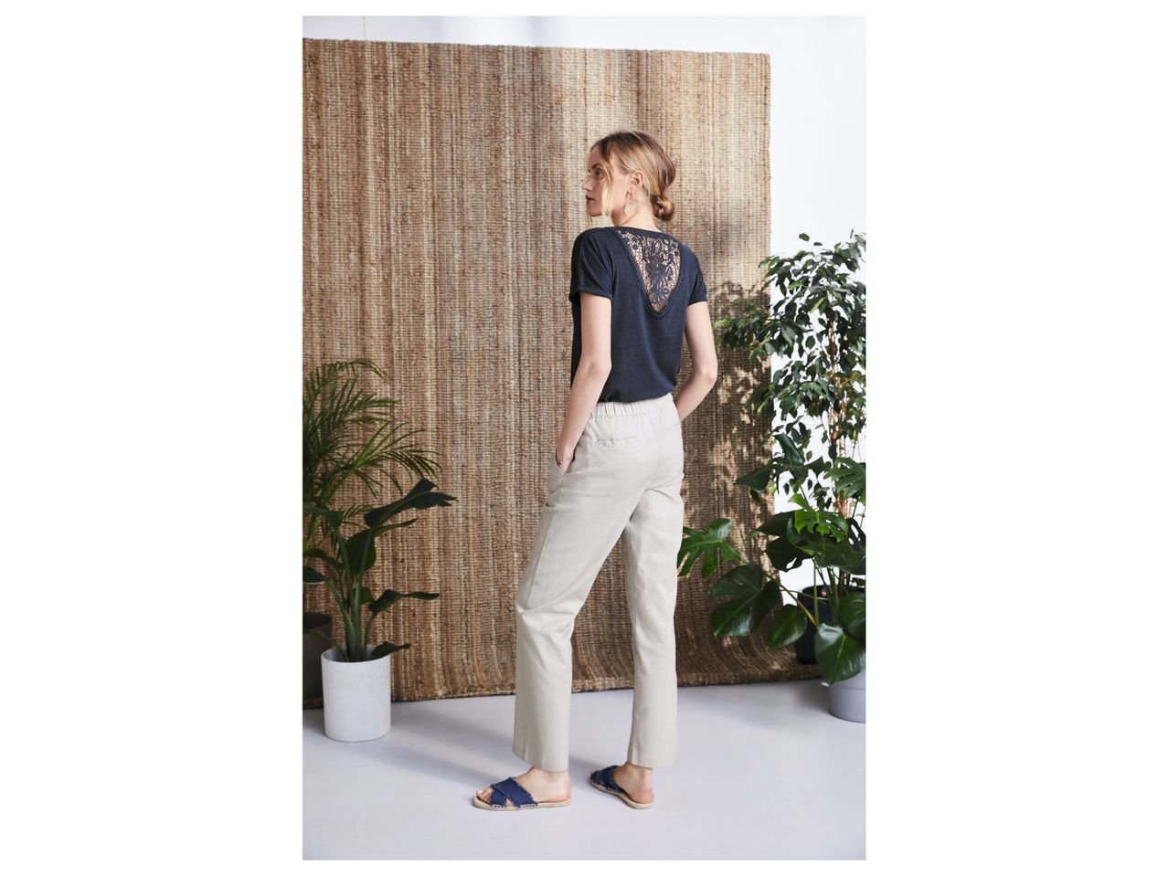 Pantaloni in canapa da donna