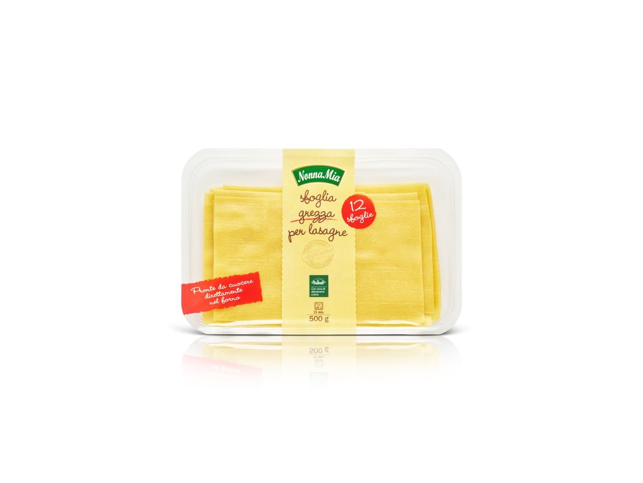 Sfoglia grezza per lasagne