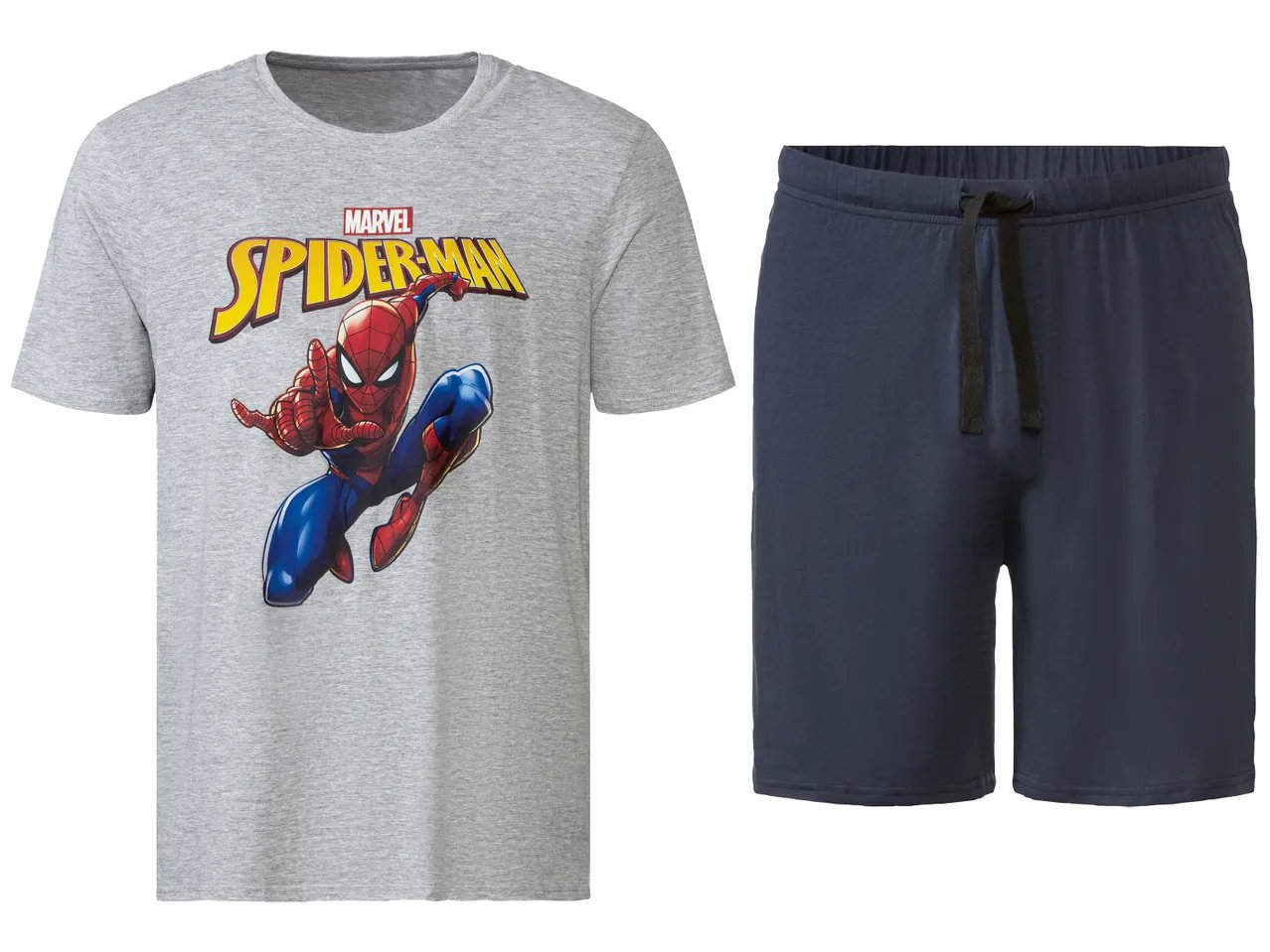 Pigiama corto da uomo "Spiderman, Avengers"