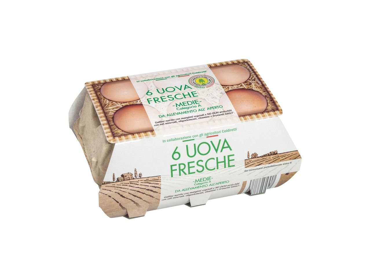 6 uova fresche medie Categoria A