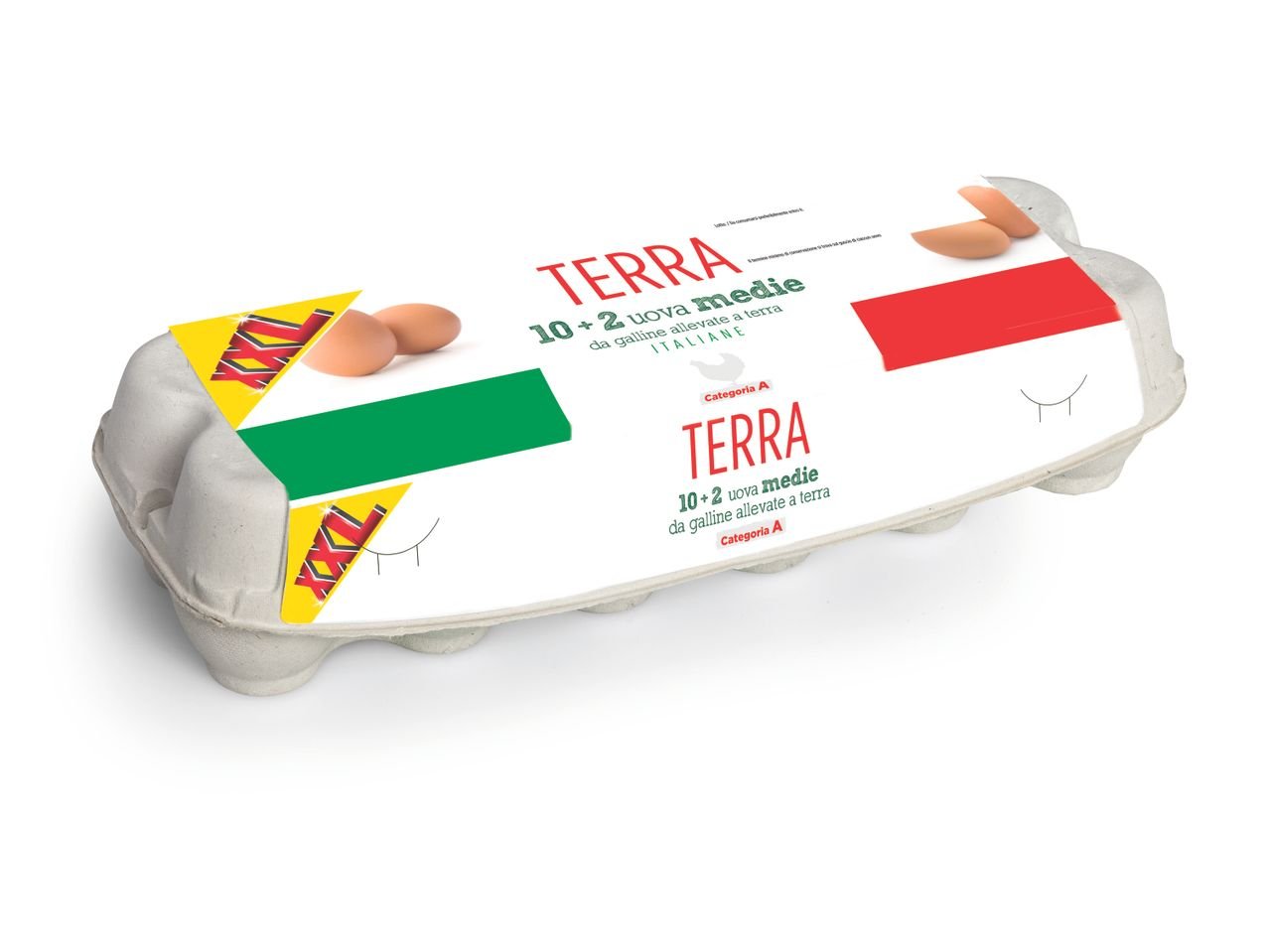 12 uova fresche medie