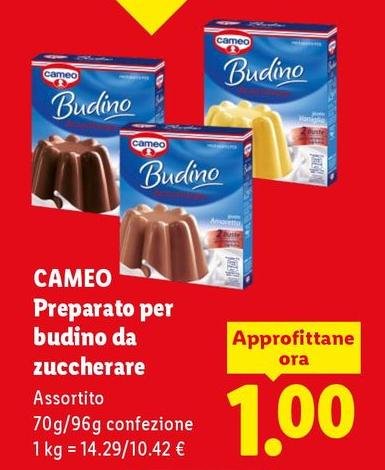 Cameo - Preparato Per Budino Da Zuccherare