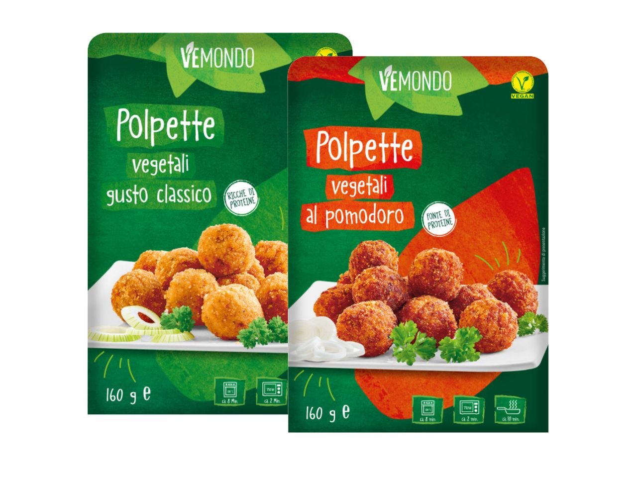 Polpette vegetali gusto classico o al pomodoro