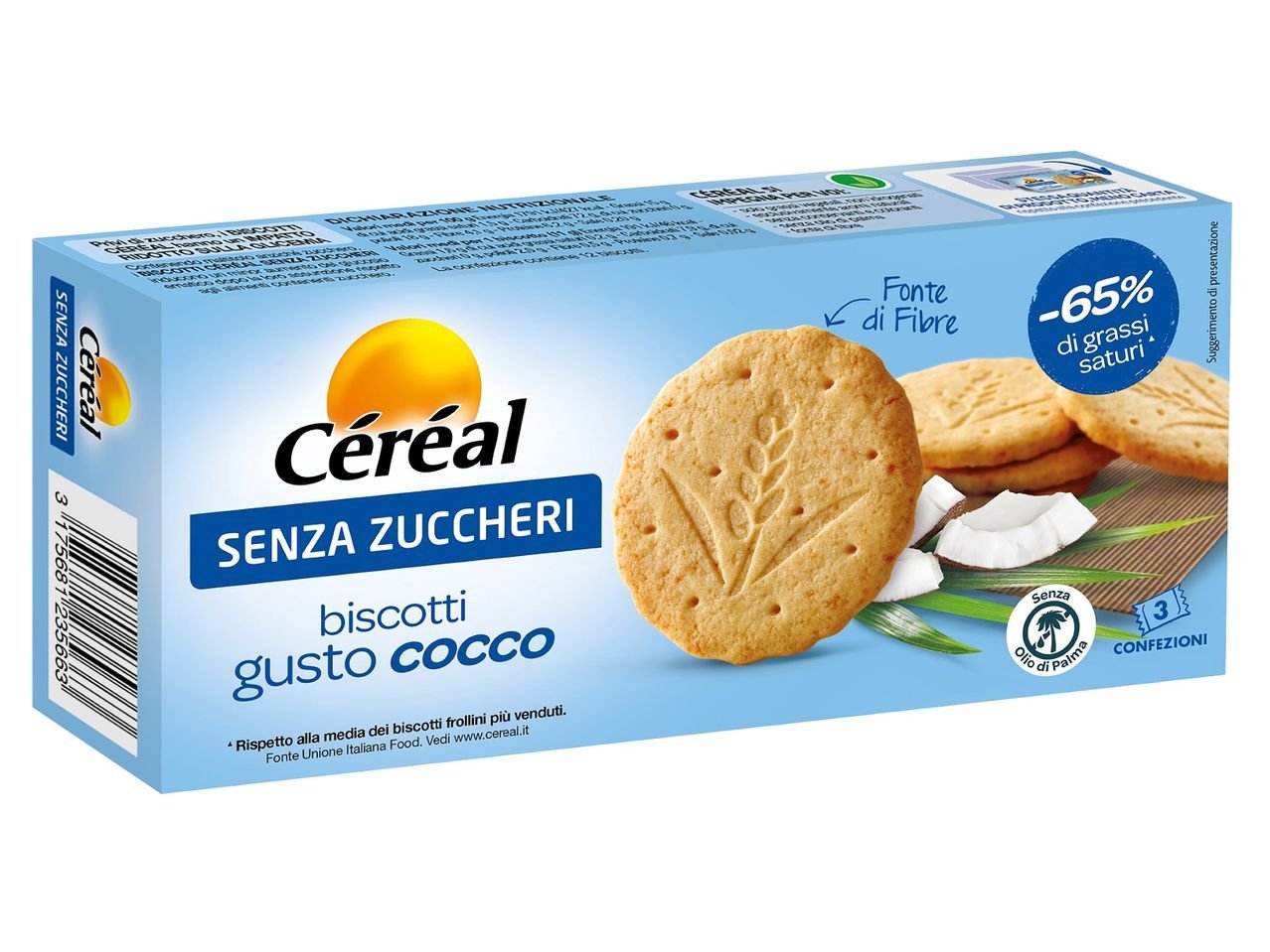 Senza zuccheri Biscotti gusto cocco