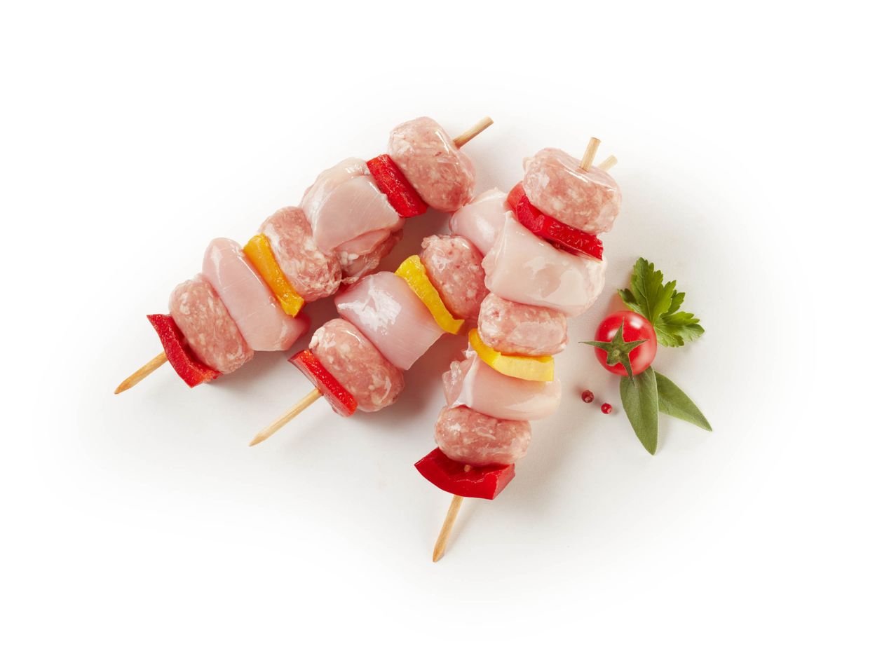 Spiedini di pollo con suino