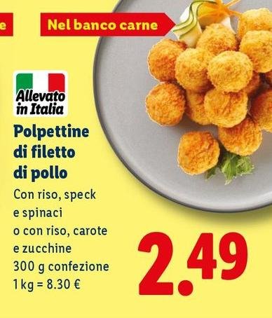 Polpettine Di Filetto Di Pollo