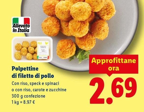Polpettine Di Filetto Di Pollo