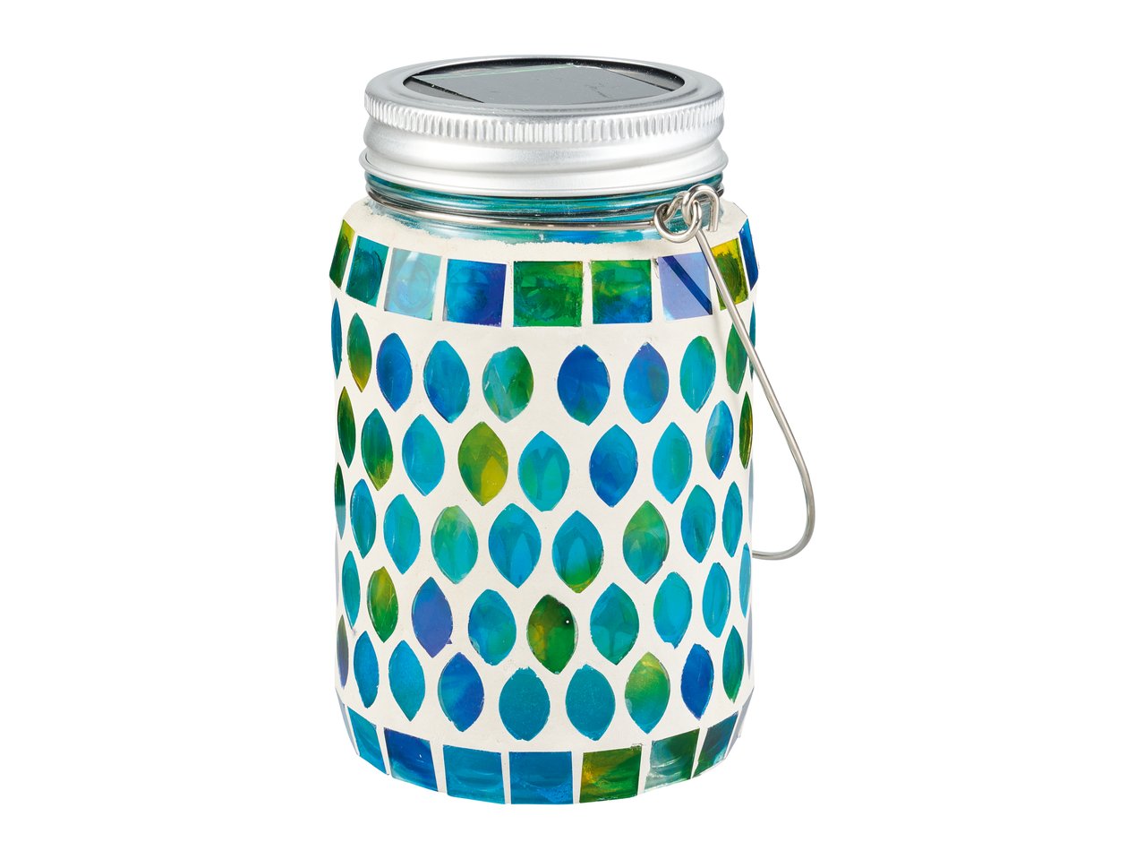 Vaso decorativo in vetro ad energia solare