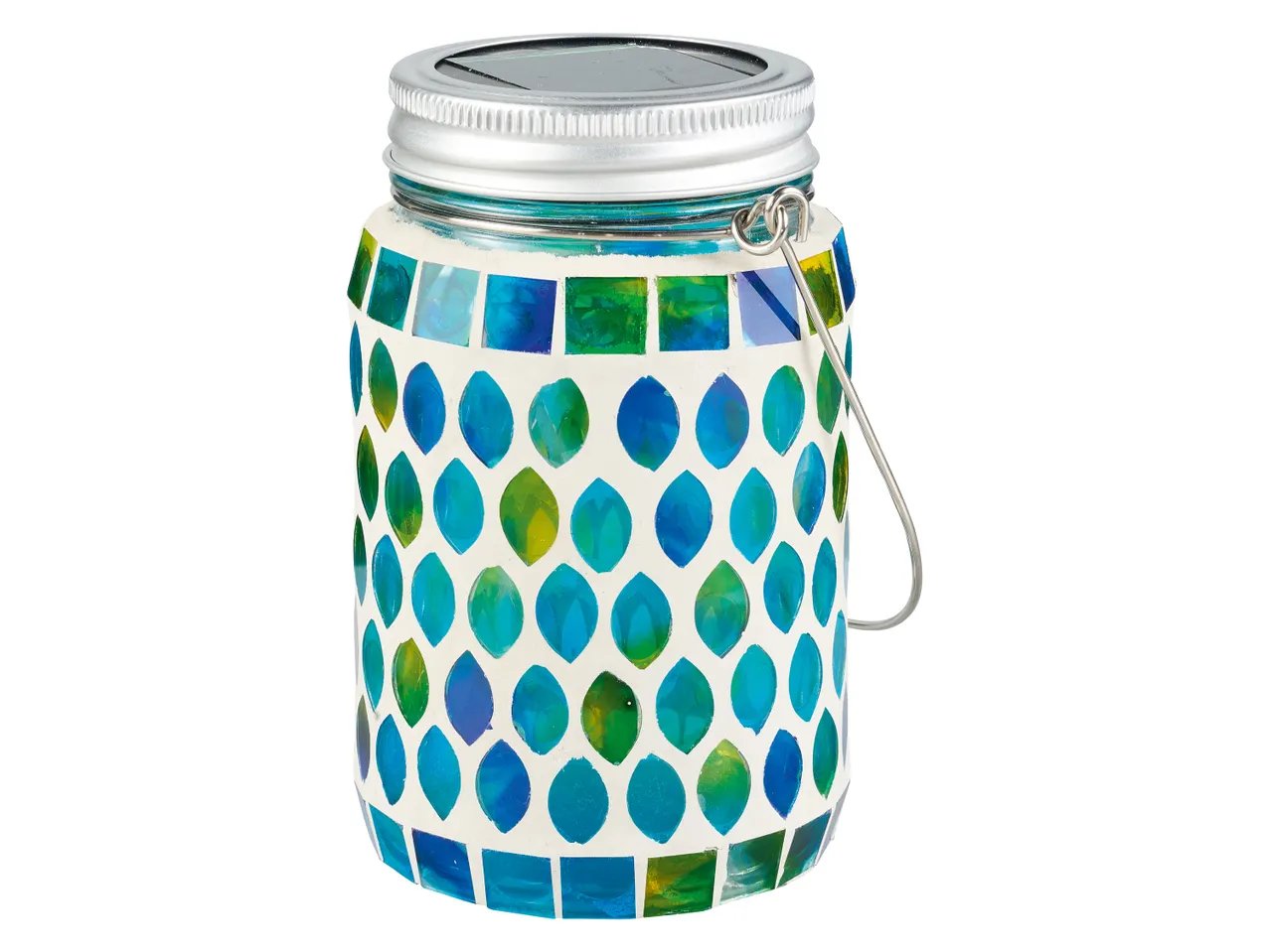 Vaso decorativo in vetro ad energia solare