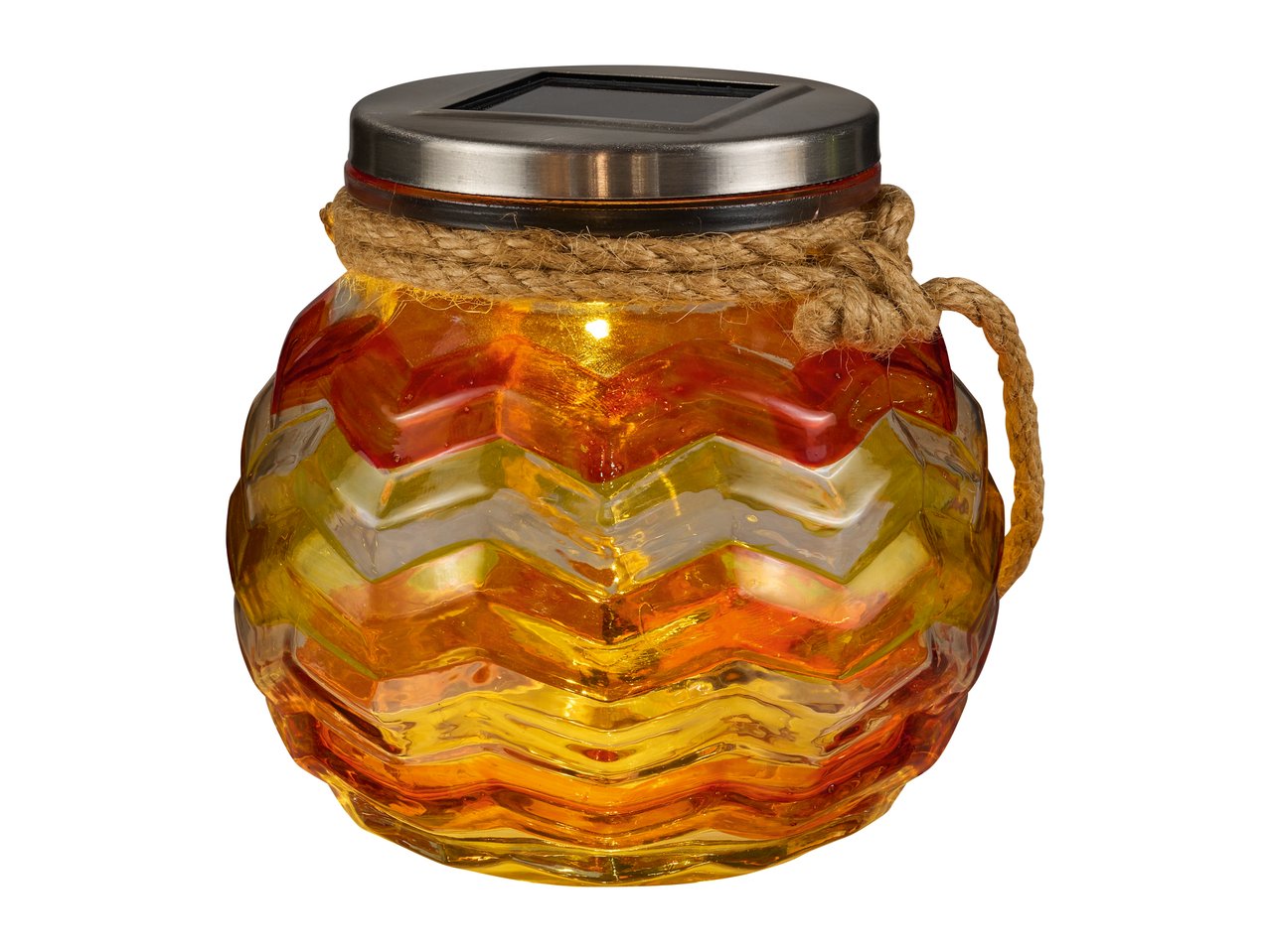 Vaso decorativo in vetro ad energia solare