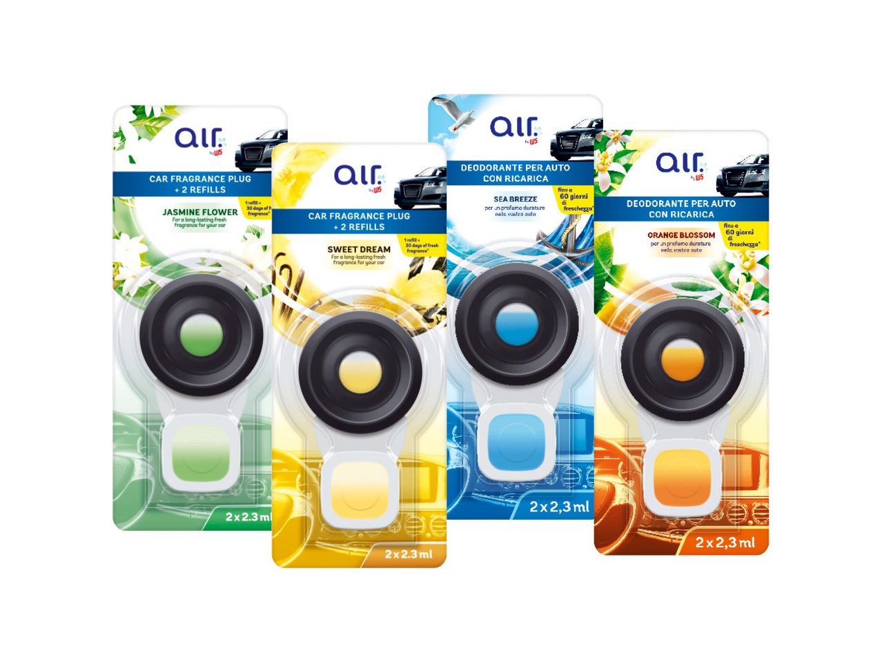 Deodorante auto con ricarica