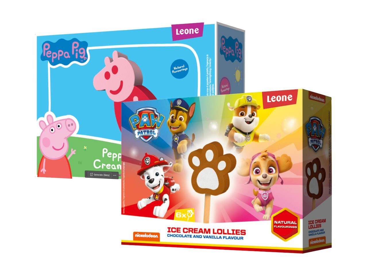 Gelato Paw Patrol o Peppa Pig