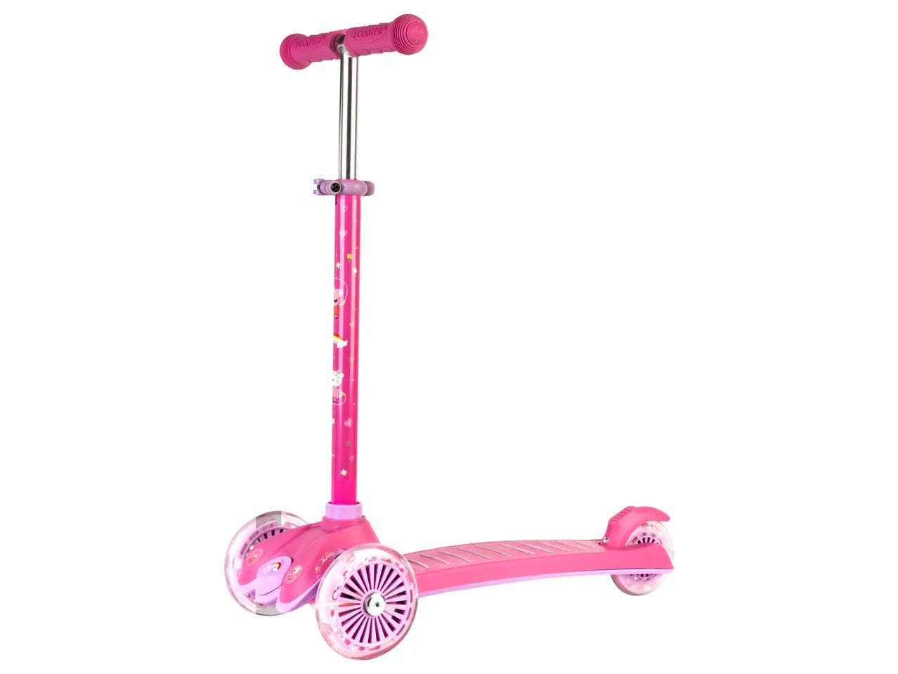 Monopattino a tre ruote LED per bambini "Peppa Pig"