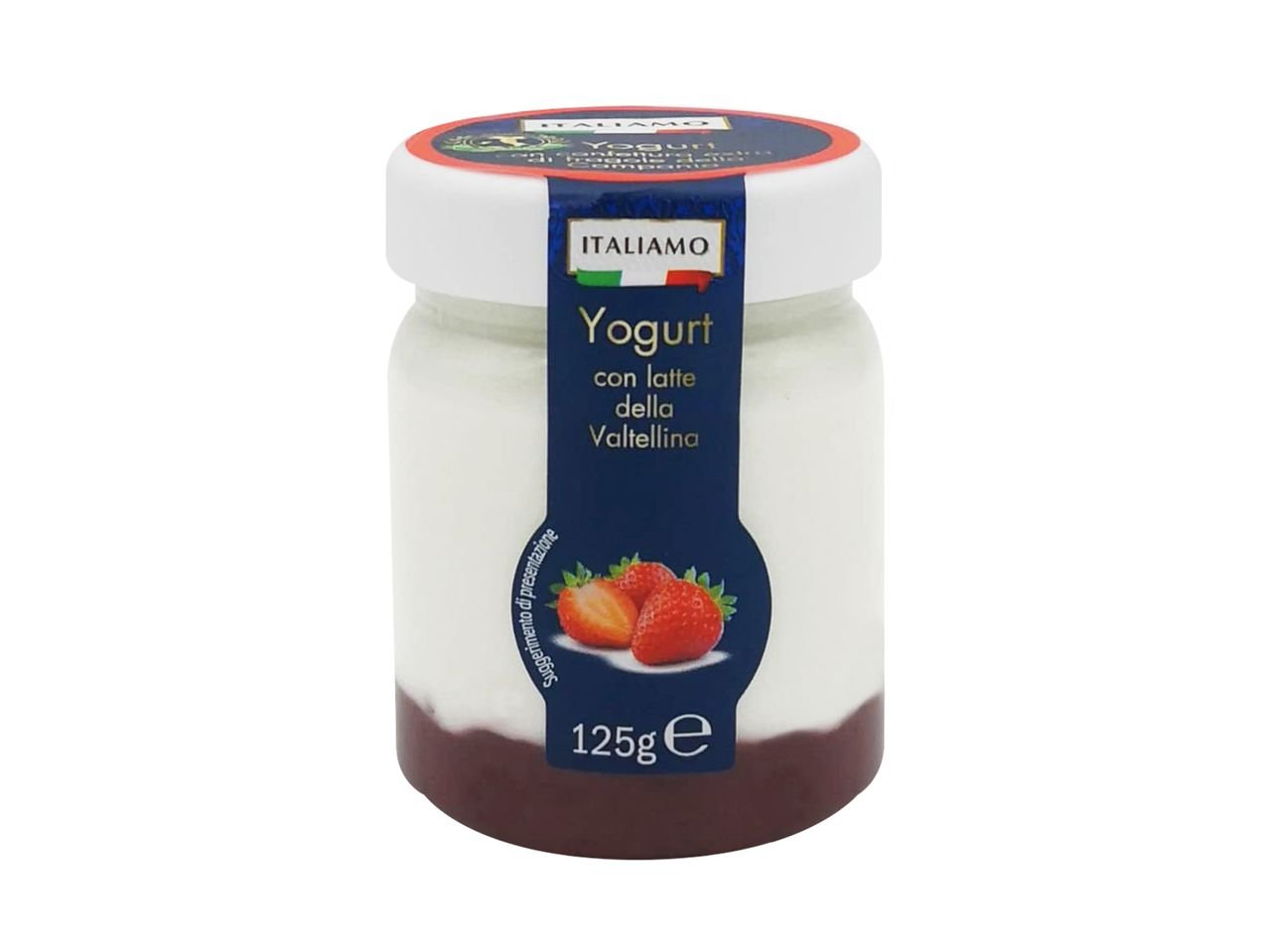 Yogurt con confettura extra di fragole della Campania