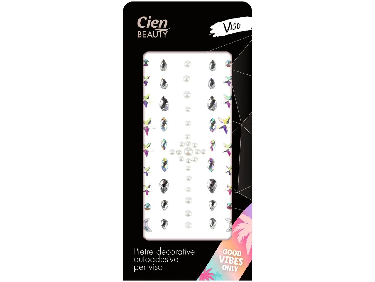 Ciocca colorata per capelli, strass per viso o smalto adesivo