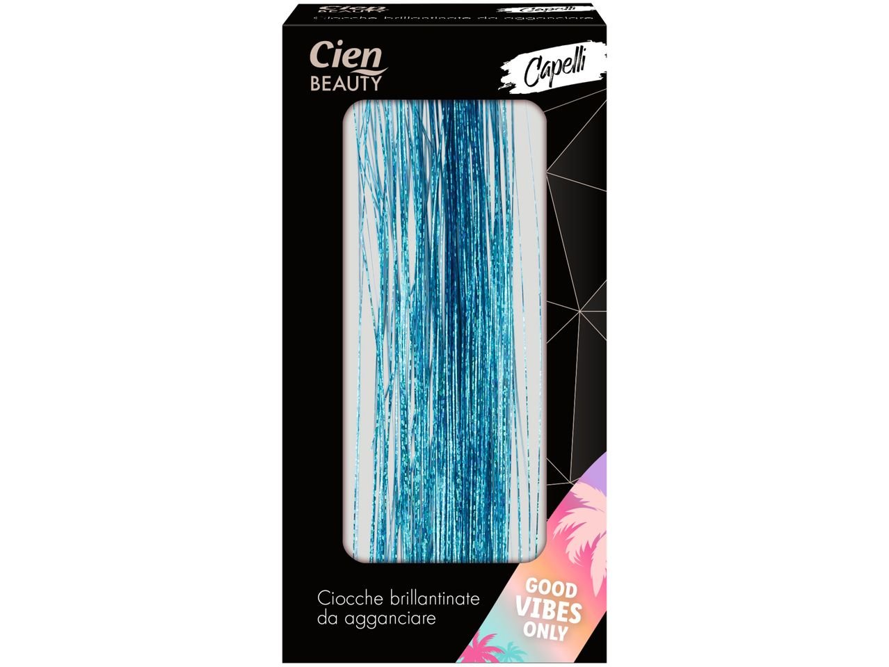 Ciocca colorata per capelli, strass per viso o smalto adesivo