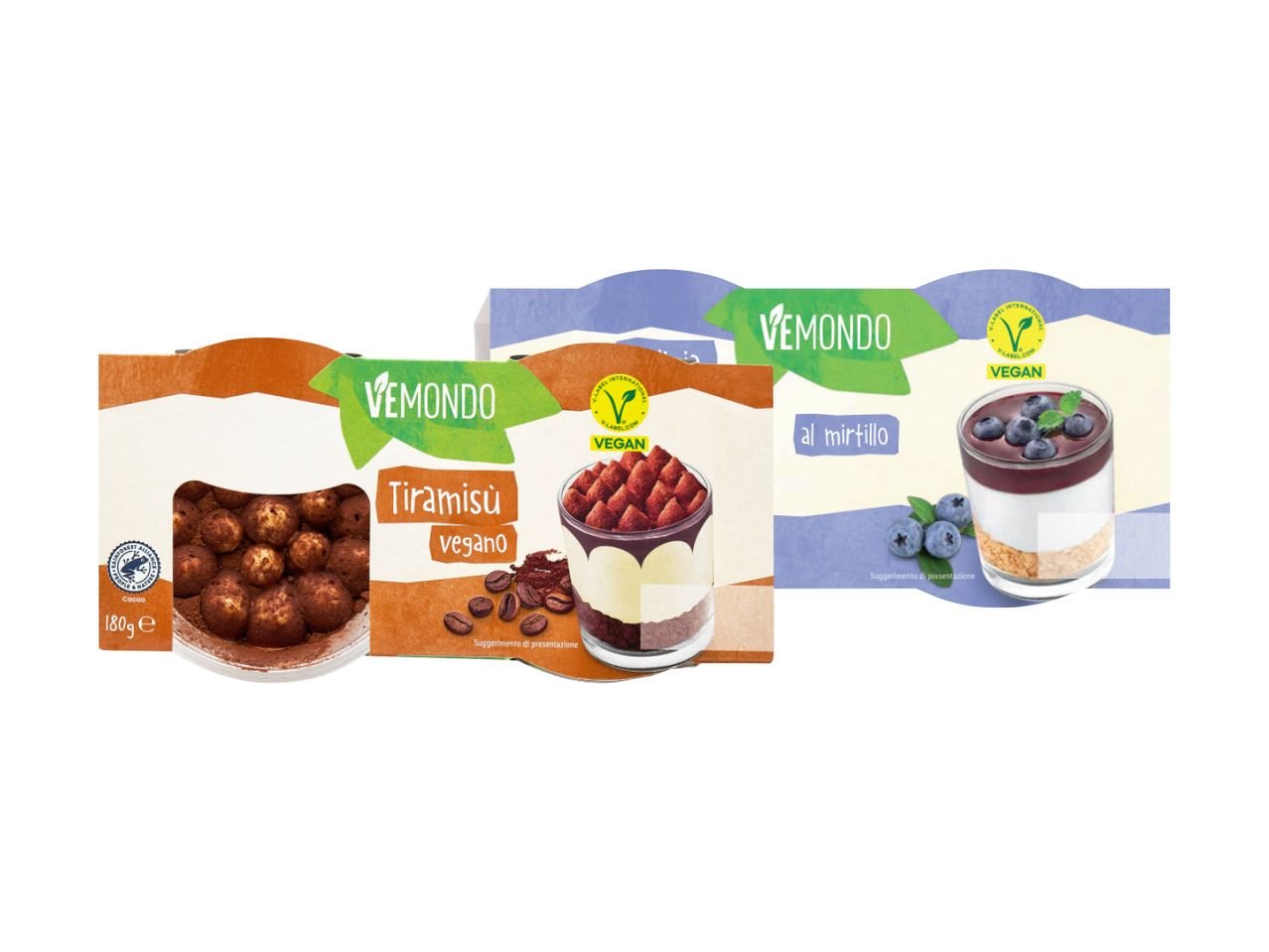 Tiramisù vegano o delizia vegana al mirtillo