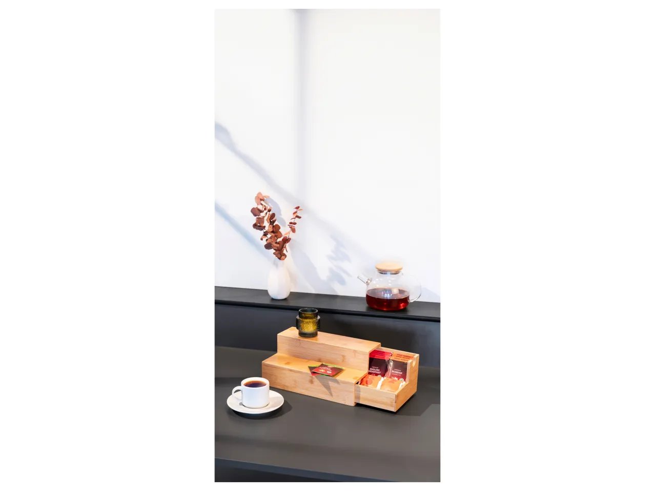 Organizer in bambù per tè e caffè