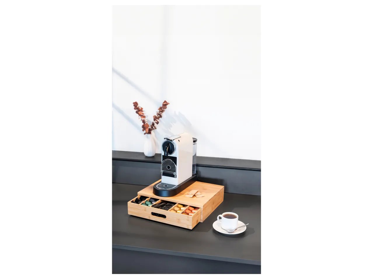 Organizer in bambù per tè e caffè