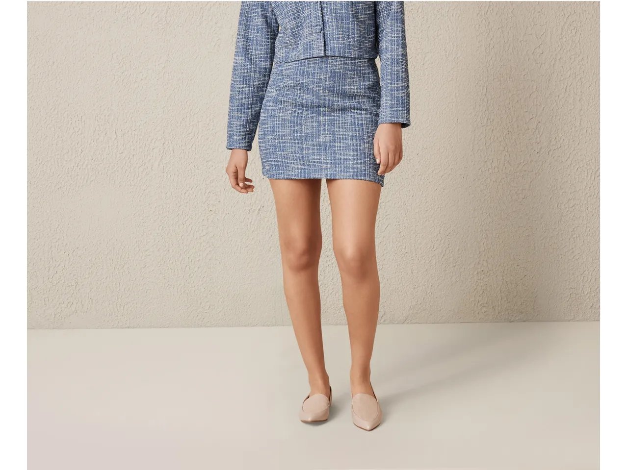 Minigonna in tweed da donna