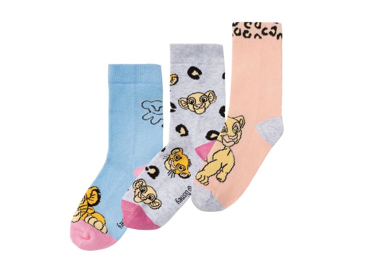 Calzini da bambina "Frozen, Il Re Leone, Disney Princess"