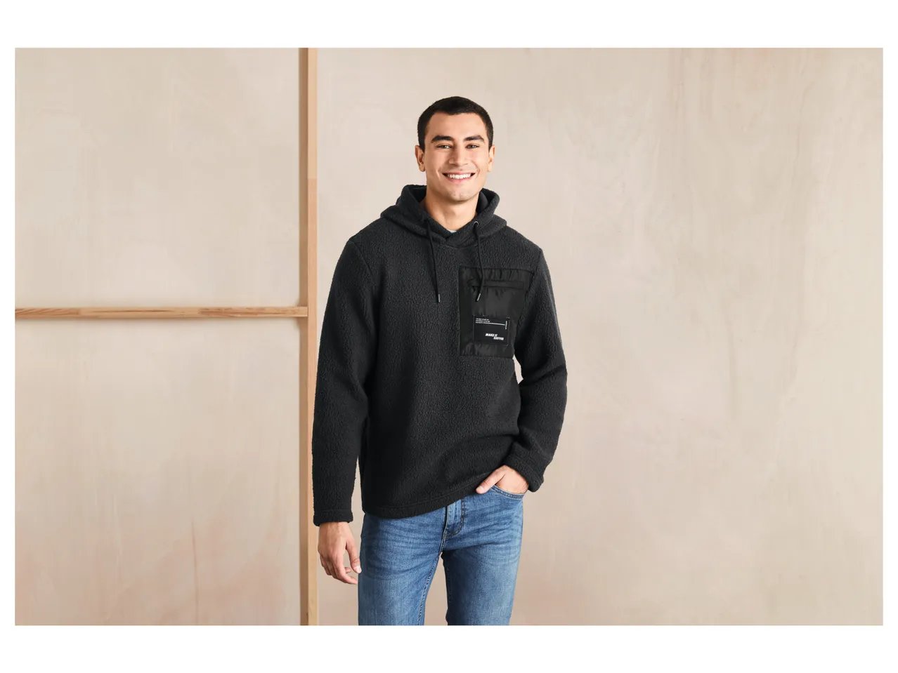 Pullover in pile da uomo