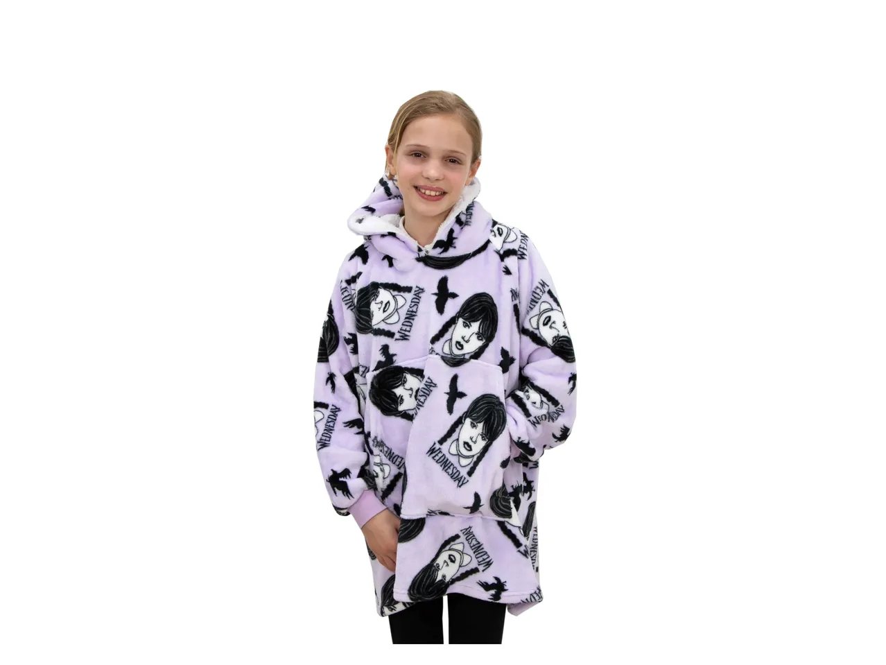 Pile con cappuccio da bambini "Wednesday"