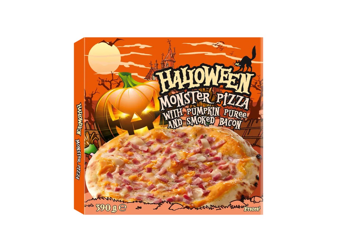 Pizza con zucca e pancetta