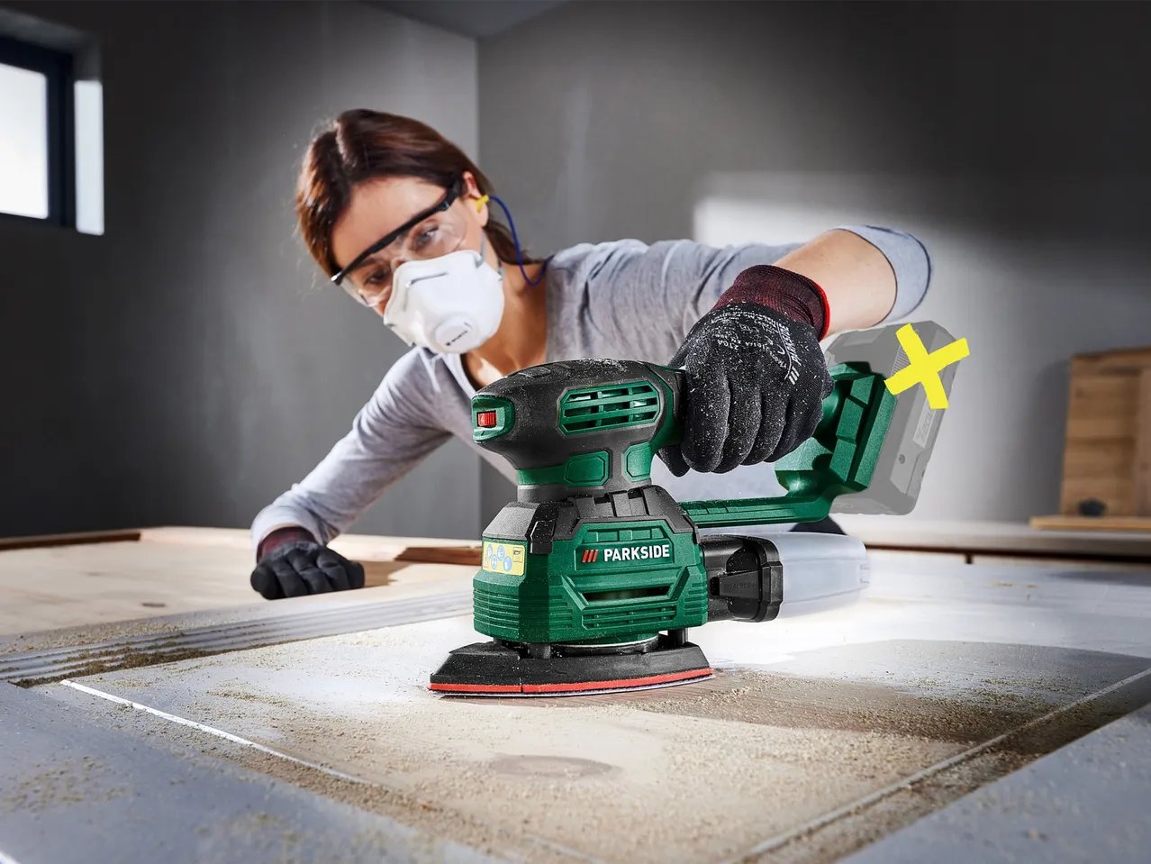 Smerigliatrice mouse ricaricabile 3 in 1