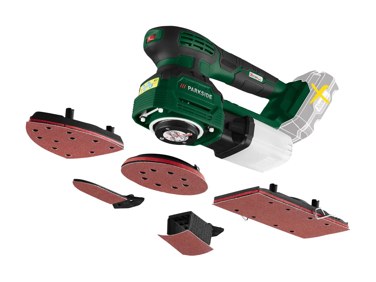 Smerigliatrice mouse ricaricabile 3 in 1