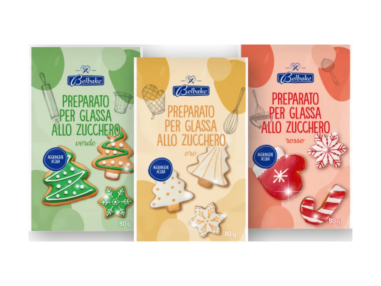 Preparato per glassa allo zucchero