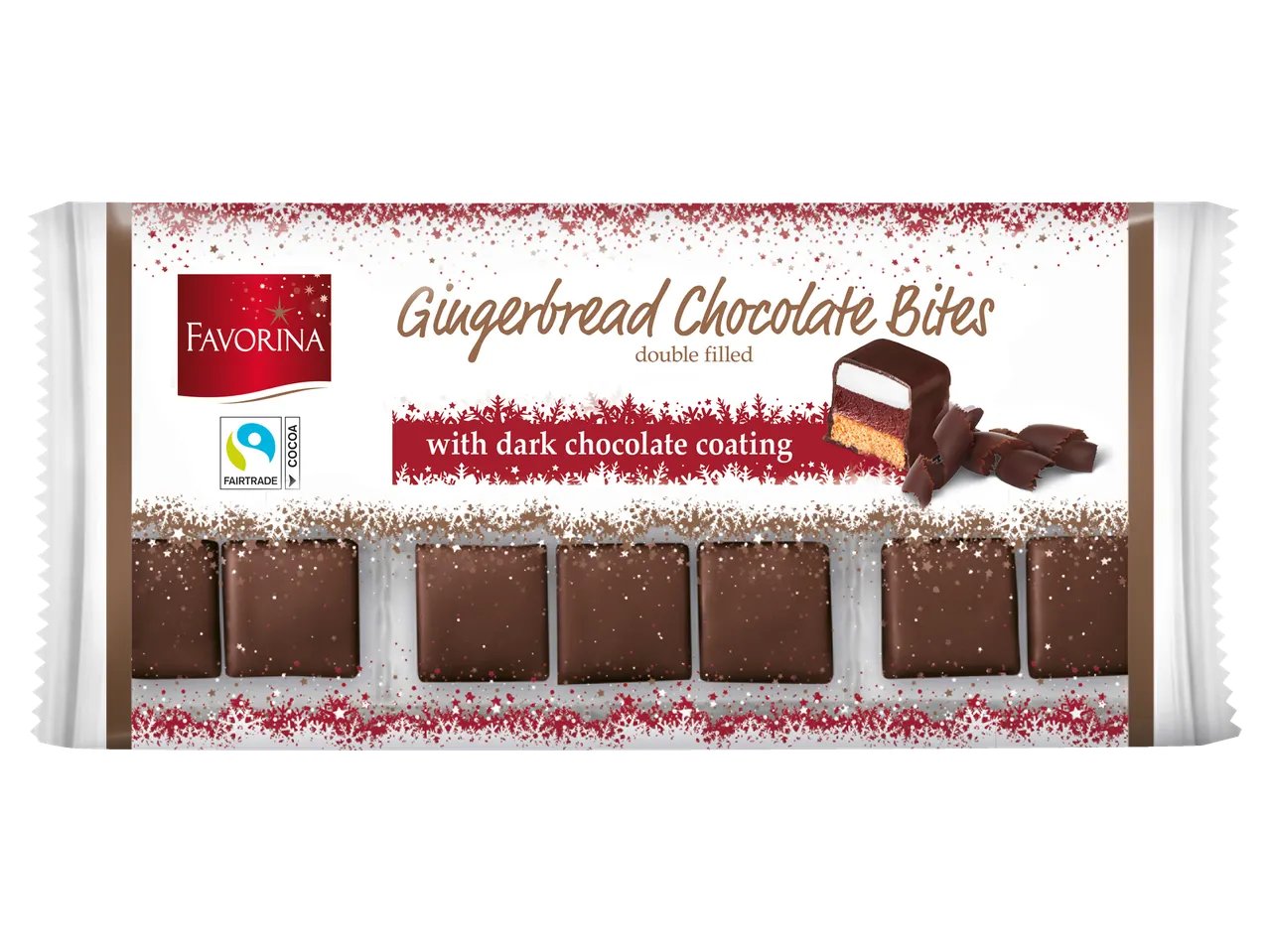 Dolcetti con doppio ripieno e copertura di cioccolato fondente