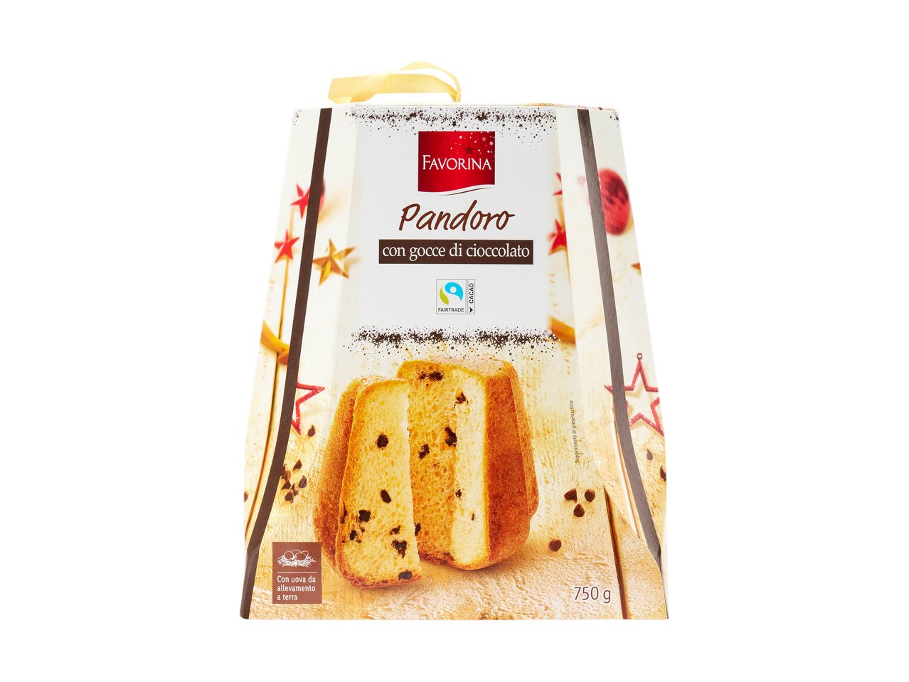 Pandoro con gocce di cioccolato