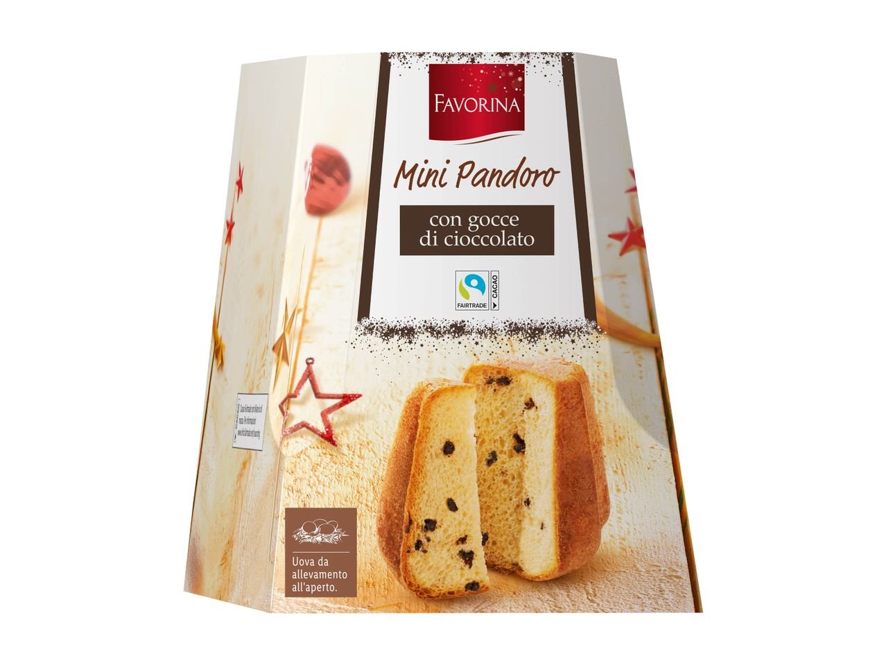 Mini pandoro con gocce di cioccolato