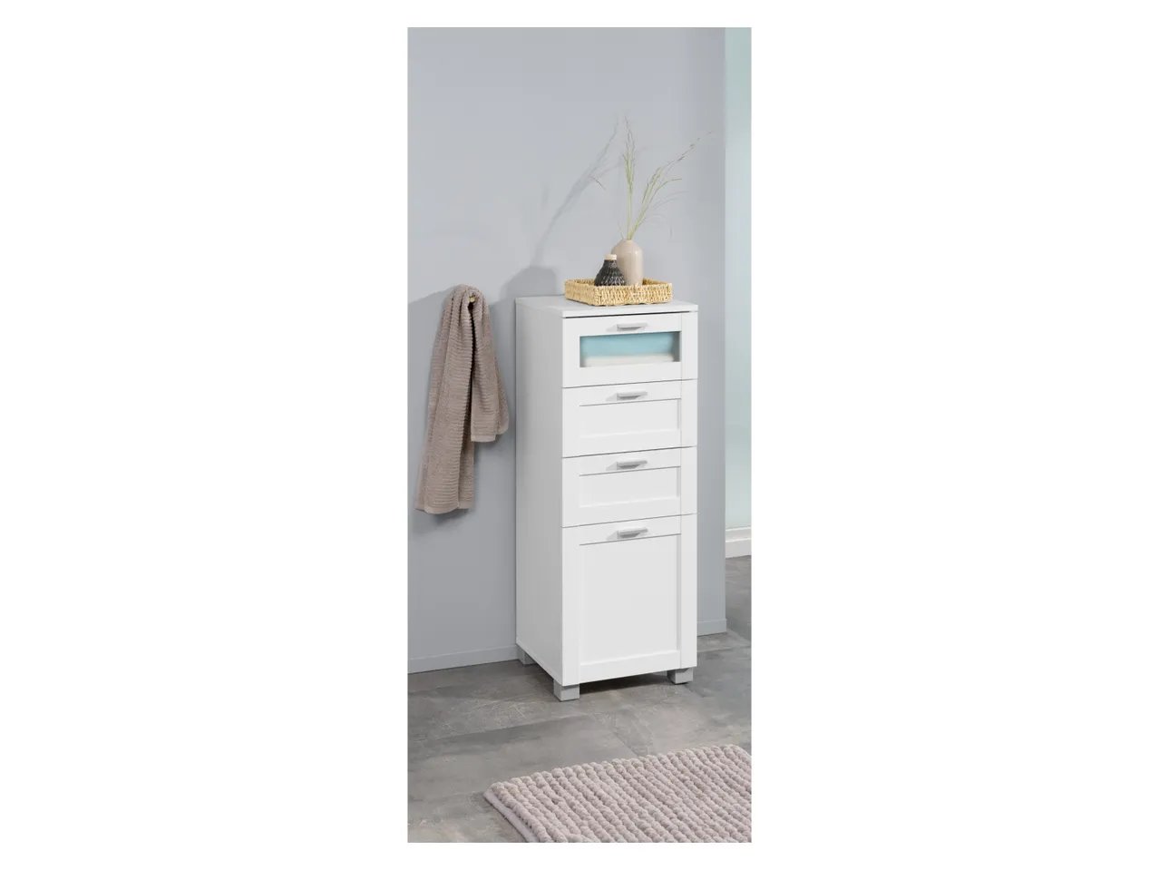 Mobiletto da bagno con 4 cassetti