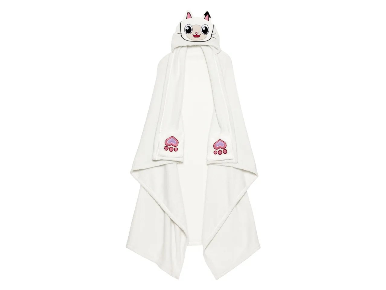 Coperta con cappuccio “Gabby’s Dollhouse, Paw Patrol”