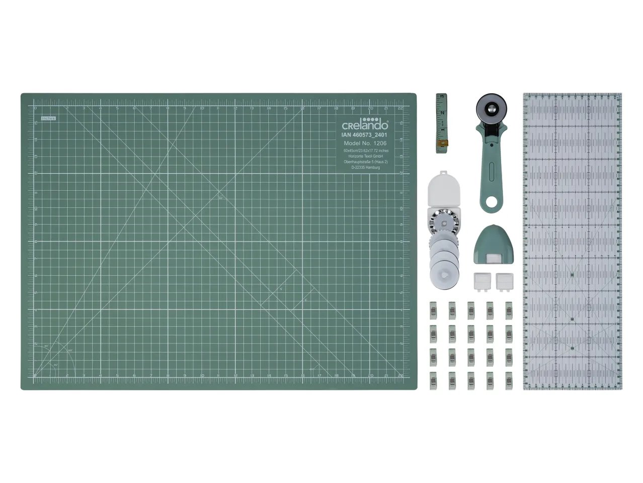 Tappetino da taglio con accessori, 33 pezzi