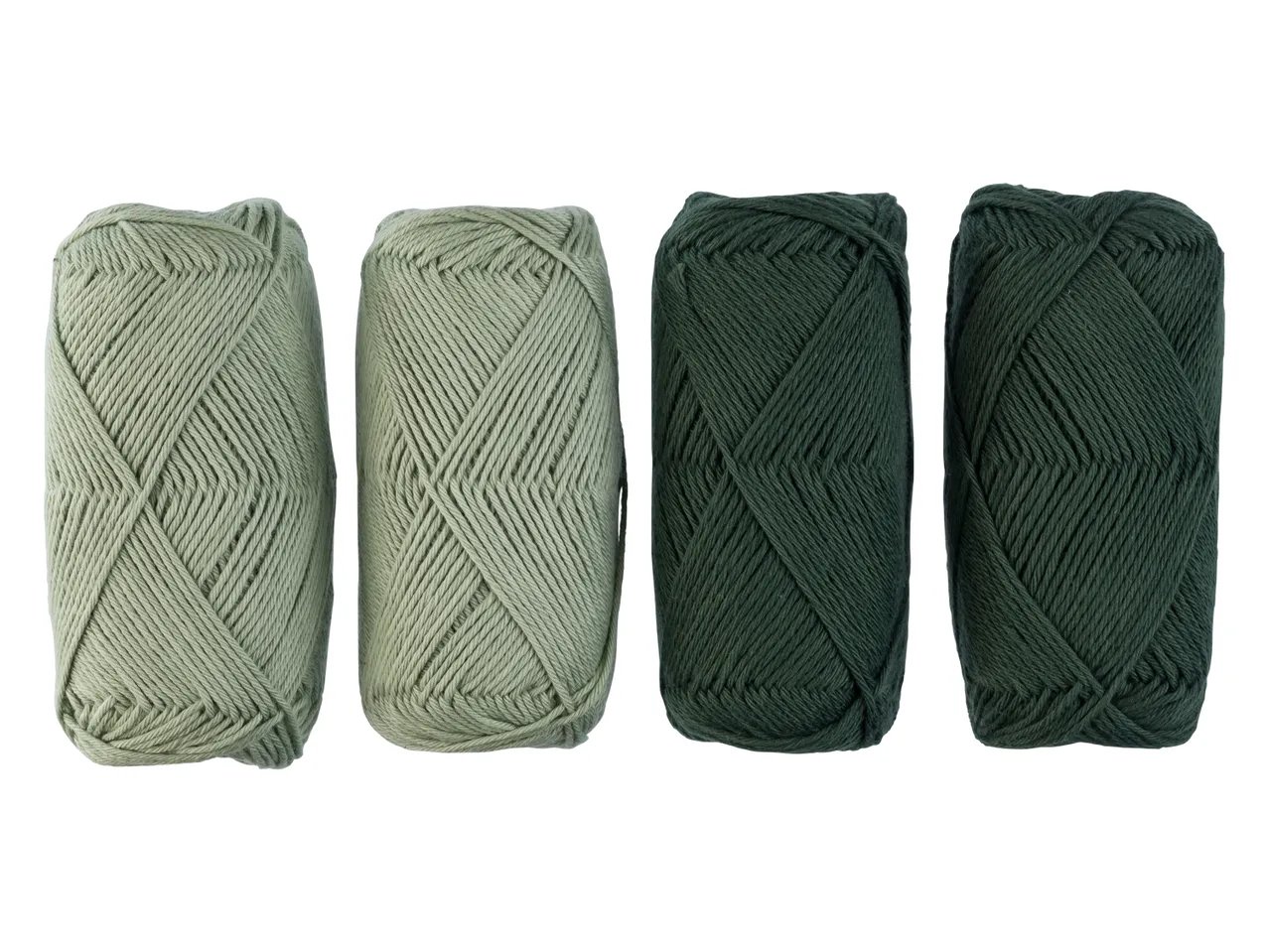 Filo in cotone per uncinetto e maglia, 4 pezzi