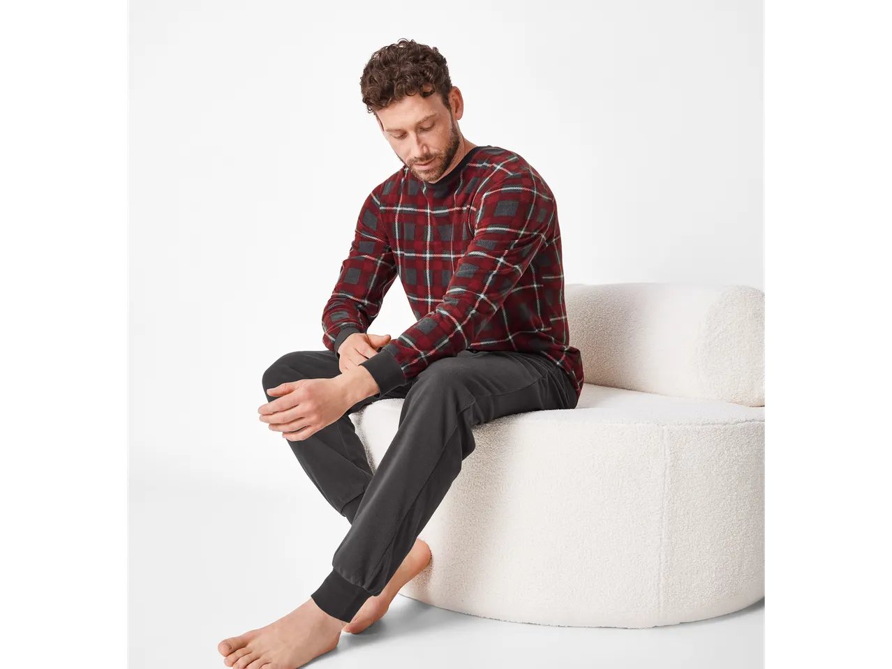 Pigiama in pile da uomo