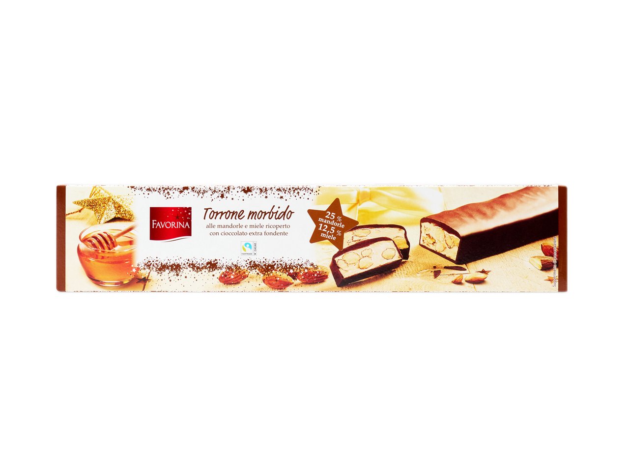 Torrone morbido alle mandorle con copertura di cioccolato