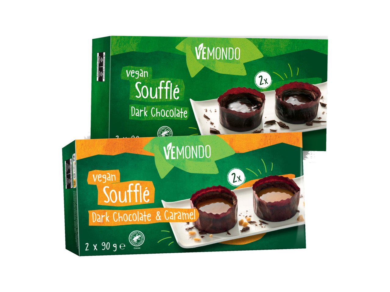 Soufflé vegani al cioccolato