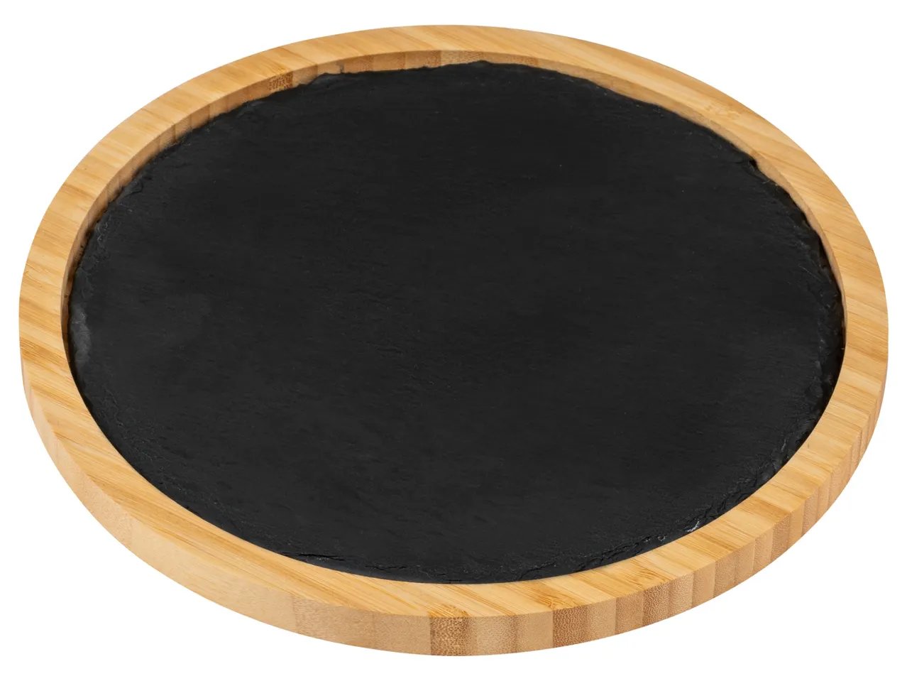 Tagliere o vassoio in bambù con inserti in ardesia