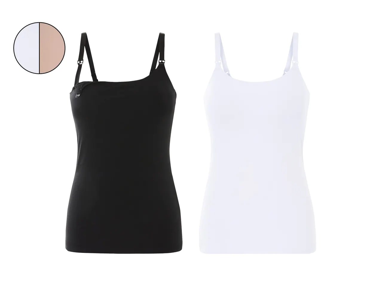 Top per allattamento, 2 pezzi