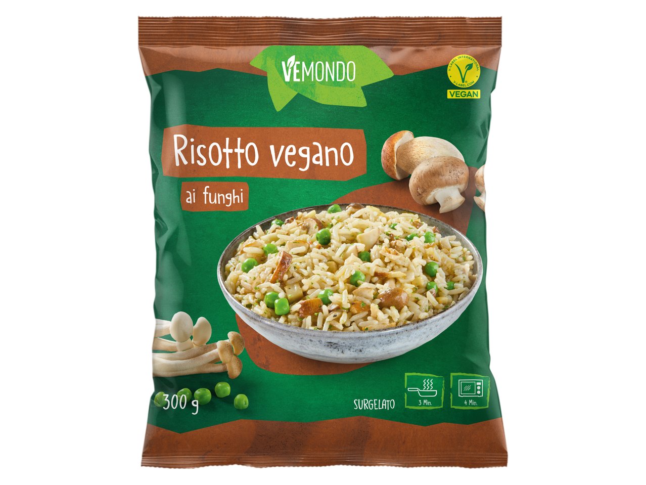 Risotto vegano ai funghi
