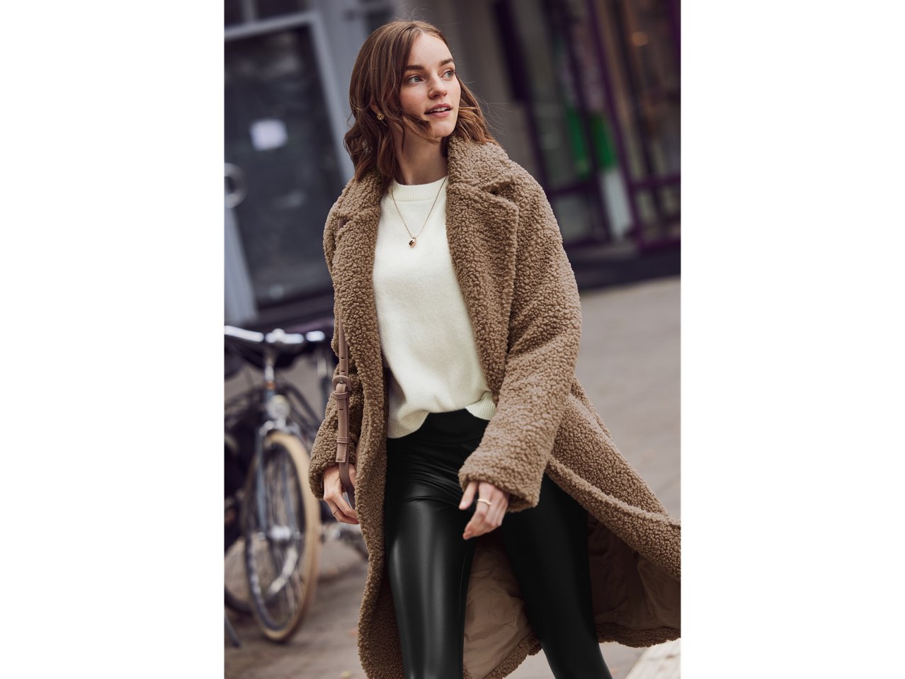 Cappotto effetto Teddy da donna