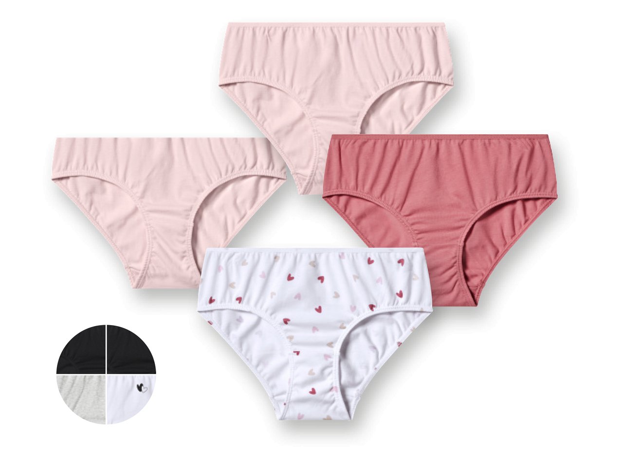 Slip da bambina, 4 pezzi