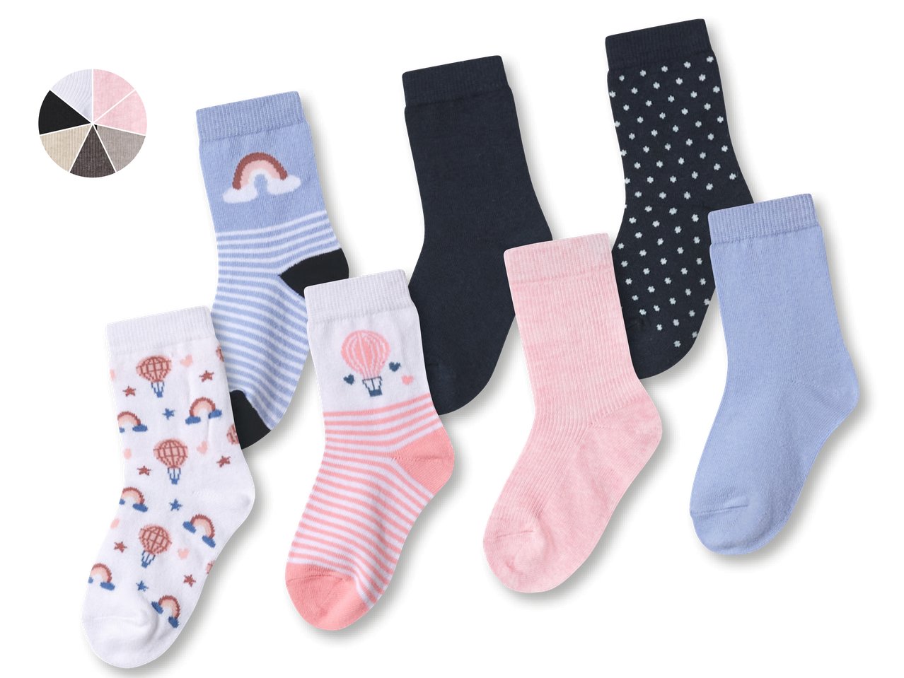 Calze da bambina, 7 paia